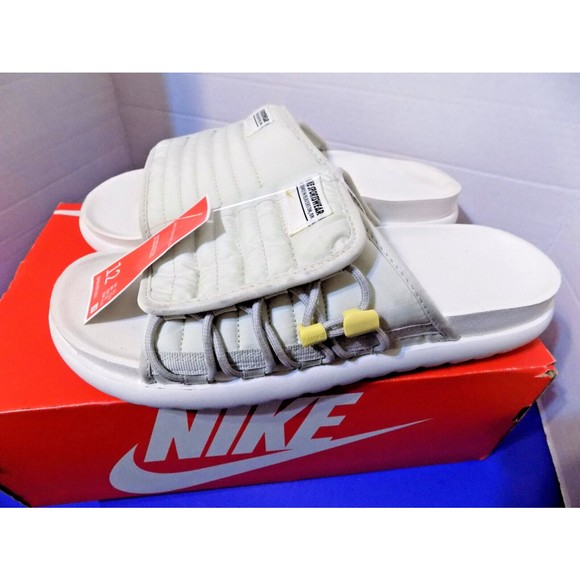 NEW NIKE WOMENS ASUNA SLIDES 2 NA LIGHT BONE LEMON DH8469 004 SIZE 12 NO BOX - Picture 2 of 6